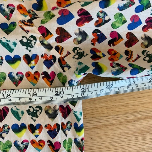 NeroSfumato Positano Liberty Fabrics Heart Pattern Button Down Cotton Shirt Sz L - Picture 9 of 10